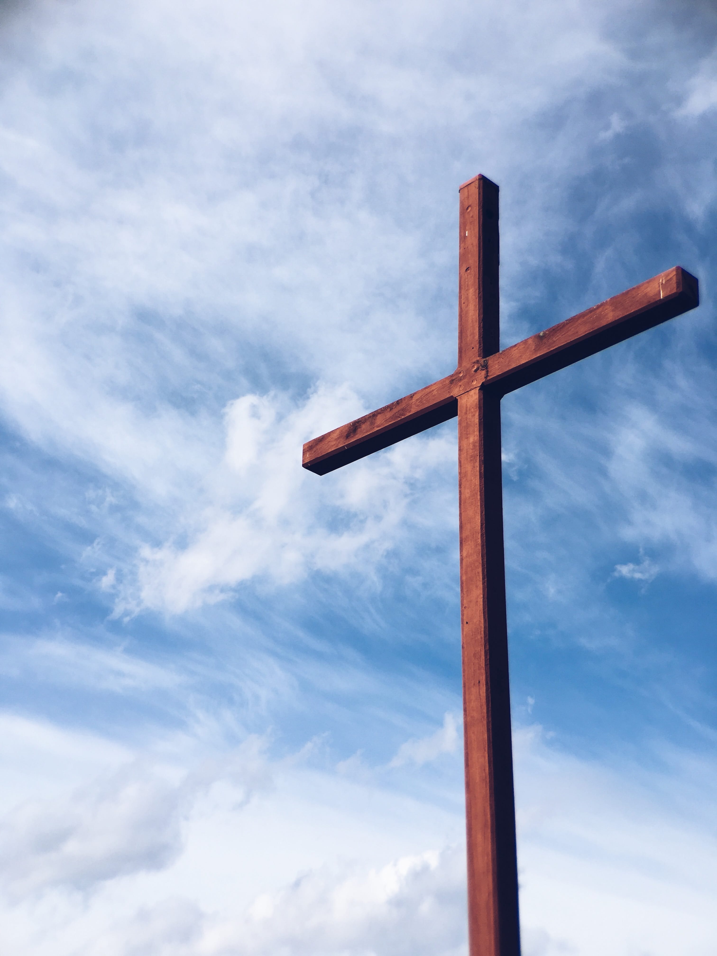 A Christian cross on a hill